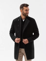 OMBRE Herren-Mantel Schwarz