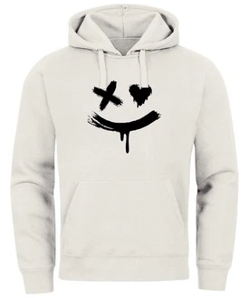Neverless Hoodie Herren Bedruckt Techwear Fashion Streetstyle Smiling Face Grau/Weiß/Dunkelgrau/Hellgrau/Creme/Beige Neverless Hoodie Herren Bedruckt Techwear Fashion Streetstyle Smiling Face Grau/Weiß/Dunkelgrau/Hellgrau/Creme/Beige