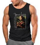 MoonWorks Herren Tanktop Mona Lisa Parodie Meme Silber/Rot/Braun/Gelb MoonWorks Herren Tanktop Mona Lisa Parodie Meme Silber/Rot/Braun/Gelb