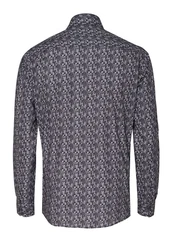 Hatico Langarmhemd Regular Fit Businesshemd Schwarz/Braun/Dunkelblau/Grau