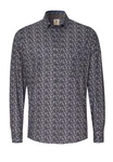 Hatico Langarmhemd Regular Fit Businesshemd Schwarz/Braun/Dunkelblau/Grau