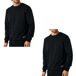 COMEOR Sweatshirt Herren Pullover bequeme Sweater Schwarz/Dunkelblau/Blau