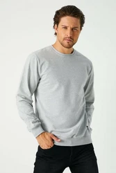 COMEOR Sweatshirt Herren Pullover bequeme Sweater Grau/Hellgrau