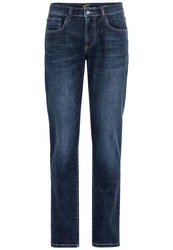 camel active Regular-fit-Jeans 5-Pkt Relaxed Fit Dunkelblau/Blau