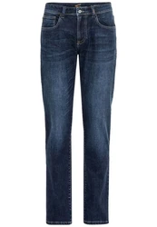 camel active Regular-fit-Jeans 5-Pkt Relaxed Fit Dunkelblau/Blau