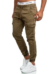 Indicode Cargohose LEVI Khaki/Dunkelgrün
