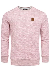 Amaci&Sons Sweatshirt DURHAM Herren Basic College Hoodie Bordeaux/Rosa/Dunkelrot