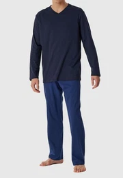 Pyjama selected! premium inspiration (Set, 2 tlg) lang, V-Ausschnitt, 1 Stck