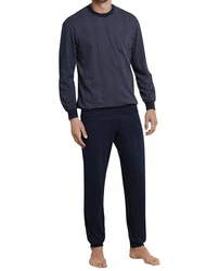 Schiesser Pyjama selected! premium inspiration Set (2 tlg) bergren/Dark Sapphire