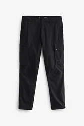 Next Slim Fit Stretch-Cargohose Utility-Stil Dunkelblau/Schwarz