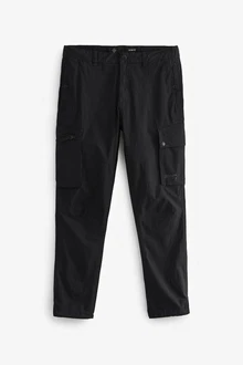 Next Slim Fit Stretch-Cargohose Utility-Stil Dunkelblau/Schwarz Next Slim Fit Stretch-Cargohose Utility-Stil Dunkelblau/Schwarz