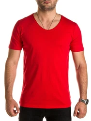 WOTEGA V-Shirt Nasus Basic Tee V-Neck Rot/Dunkelrot