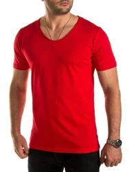 WOTEGA V-Shirt Nasus Basic Tee V-Neck Rot/Dunkelrot