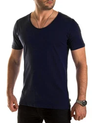 WOTEGA V-Shirt Nasus Basic Tee V-Neck Dunkelblau