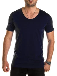 WOTEGA V-Shirt Nasus Basic Tee V-Neck Dunkelblau