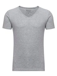 WOTEGA V-Shirt Nasus Basic Tee V-Neck Grau/Hellgrau/Dunkelgrau