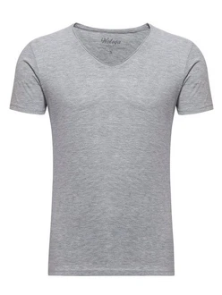 WOTEGA V-Shirt Nasus Basic Tee V-Neck Grau/Hellgrau/Dunkelgrau WOTEGA V-Shirt Nasus Basic Tee V-Neck Grau/Hellgrau/Dunkelgrau