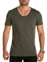 WOTEGA V-Shirt Nasus Basic Tee V-Neck Dunkelgrün/Khaki