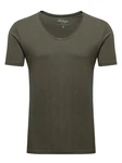 WOTEGA V-Shirt Nasus Basic Tee V-Neck Dunkelgrün/Khaki