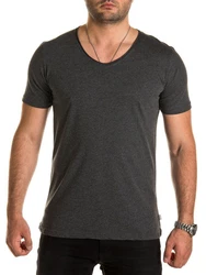 WOTEGA V-Shirt Nasus Basic Tee V-Neck Dunkelgrau/Grau