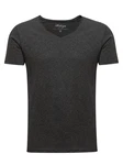 WOTEGA V-Shirt Nasus Basic Tee V-Neck Dunkelgrau/Grau