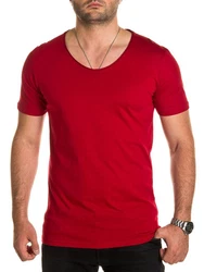 WOTEGA V-Shirt Nasus Basic Tee V-Neck Rot/Rosa/Dunkelrot