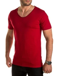 WOTEGA V-Shirt Nasus Basic Tee V-Neck Rot/Rosa/Dunkelrot