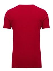 WOTEGA V-Shirt Nasus Basic Tee V-Neck Rot/Rosa/Dunkelrot