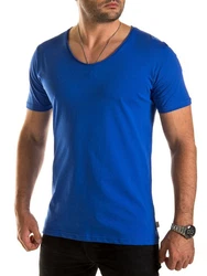 WOTEGA V-Shirt Nasus Basic Tee V-Neck Blau/Dunkelblau