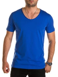 WOTEGA V-Shirt Nasus Basic Tee V-Neck Blau/Dunkelblau