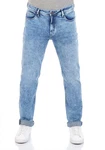 DENIMFY Straight-Jeans Herren Jeanshose DFMiro Straight Fit Hellblau/Blau