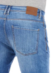DENIMFY Straight-Jeans Herren Jeanshose DFMiro Straight Fit Hellblau/Blau
