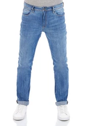 DENIMFY Straight-Jeans Herren Jeanshose DFMiro Straight Fit Hellblau/Blau