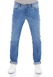 DENIMFY Straight-Jeans Herren Jeanshose DFMiro Straight Fit Hellblau/Blau