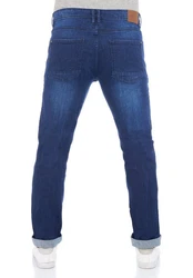 DENIMFY Straight-Jeans Herren Jeanshose DFMiro Straight Fit Blau/Dunkelblau/Hellblau