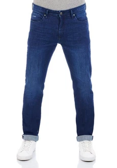 DENIMFY Straight-Jeans Herren Jeanshose DFMiro Straight Fit Blau/Dunkelblau/Hellblau