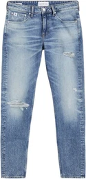 Tapered-fit-Jeans SLIM TAPER mit Leder-Badge