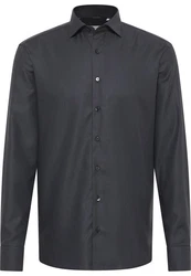 Eterna Langarmhemd SLIM FIT Businesshemd Dunkelgrau/Dunkelblau/Grau