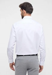 Eterna Businesshemd Comfort Fit Kentkragen Weiß/Dunkelrot/Hellblau