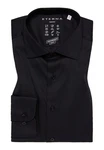 Eterna Langarmhemd Schwarz/Dunkelblau