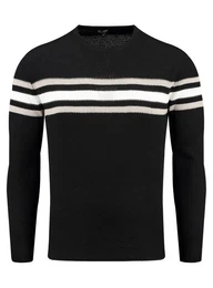 Strickpullover Booking fr Herren kontrast Look gestreift MST00119