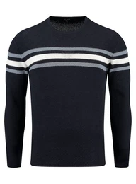 Strickpullover Booking fr Herren kontrast Look gestreift MST00119