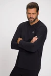 JP1880 Langarmshirt Basic V-Ausschnitt Schwarz/Hellblau/Dunkelblau/Braun/Grau/Rot
