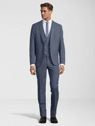 SteffenKlein Anzug Slim-Fit Blau/Grau/Dunkelblau