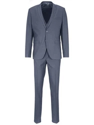SteffenKlein Anzug Slim-Fit Blau/Grau/Dunkelblau