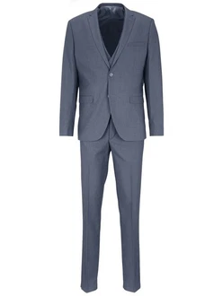 SteffenKlein Anzug Slim-Fit Blau/Grau/Dunkelblau