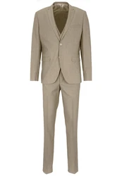 SteffenKlein Anzug Slim-Fit Khaki/Beige/Braun