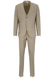 SteffenKlein Anzug Slim-Fit Khaki/Beige/Braun