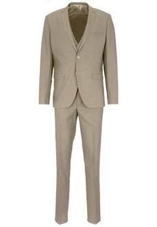 SteffenKlein Anzug Slim-Fit Khaki/Beige/Braun