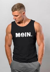 Neverless Tanktop Herren Moin Dialekt Norden Hamburg Anker Print Schwarz/Lila/Dunkelgrün/Beige